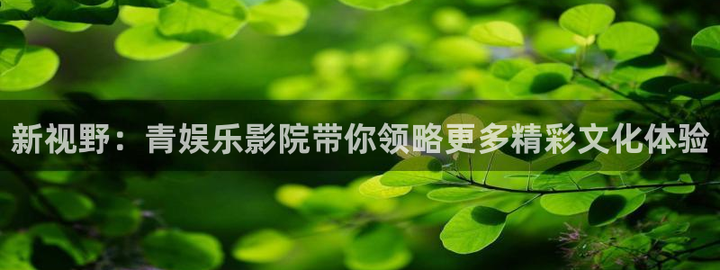 恩佐娱乐：新视野：青娱乐影院带你领略更多精彩文化体验