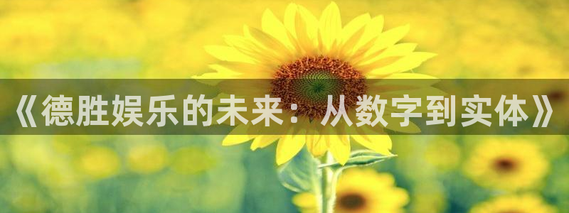 恩佐娱乐：《德胜娱乐的未来：从数字到实体》